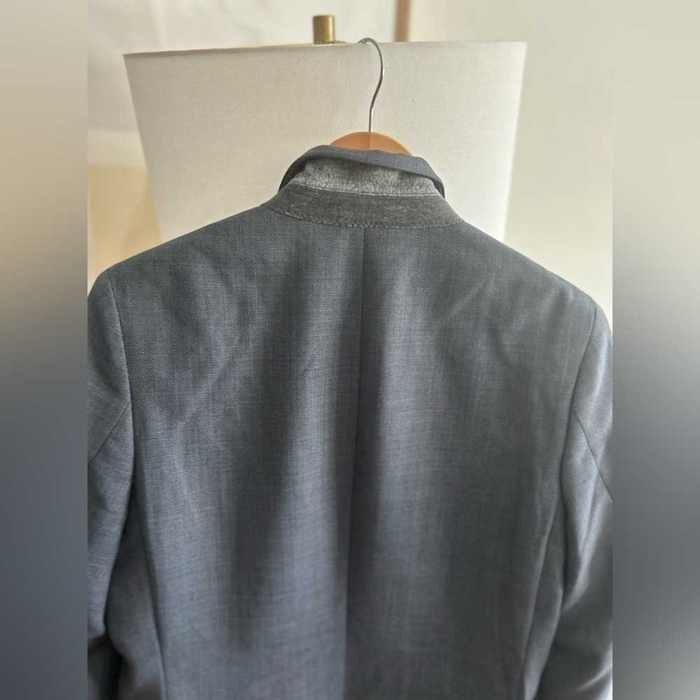 Banana Republic Marzotto Sport Jacket Blazer Wool Blue 36R Old Money Slim Fit - Picture 11 of 16